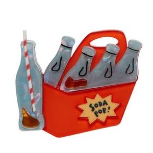 Erstwilder Sal’s Soda Pop Brooch Rare